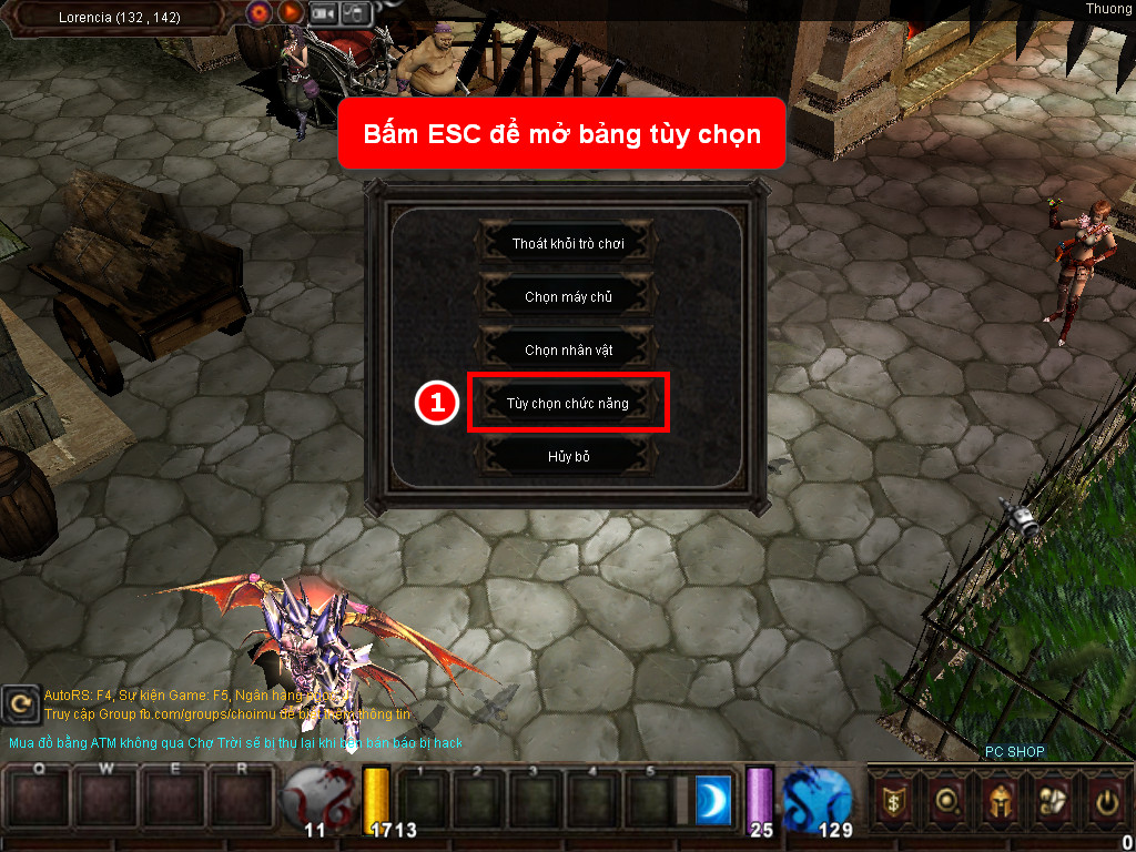 Chức năng chính của Game MU Thành Công Chức năng chính của Game MU Thành Công